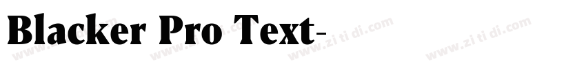 Blacker Pro Text字体转换